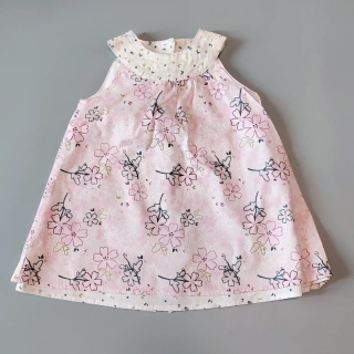 Šaty Mothercare vel. 68 růžové s květinami