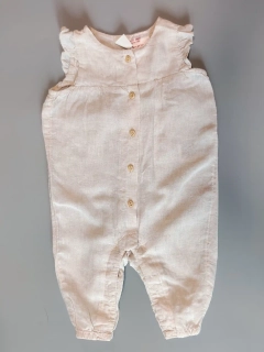 Lněný overal H&M vel. 62 světle béžové