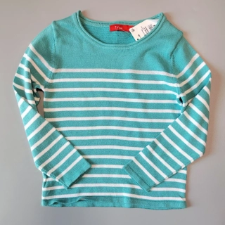 Tenký svetřík Tissaia vel. 98 tyrkysový pruhovaný