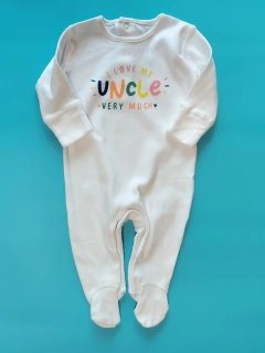 Overal Matalan vel. Newborn bílý s nápisem