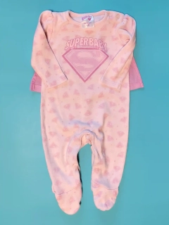 Overal Superbaby vel. 56 růžový s pláštíkem