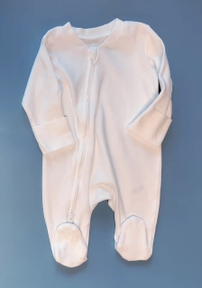 Bílý overal na zip Nutmeg vel. 50