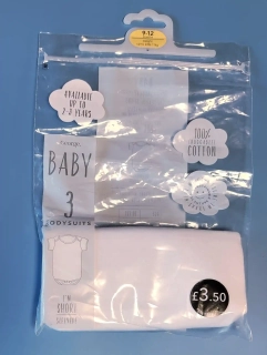 Bílé body s krátkým rukávem George vel. 80
