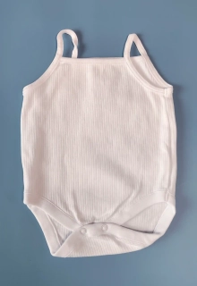 Tílkové body Next vel. 62 bílé žebrované