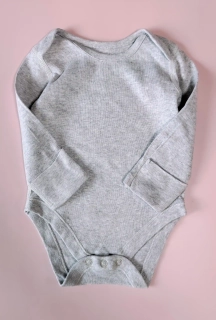 Body M&S vel. 68 šedé dlouhý rukáv