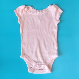 Body Gap vel. 6 - 12 měsíců žebrované světle růžové