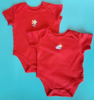 Set dvou body Mothercare vel. 62 červené