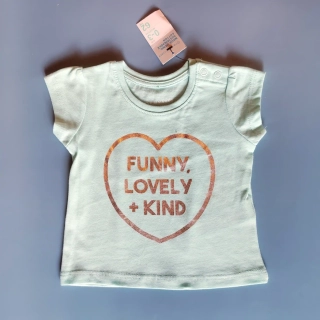 Tričko Primark vel. 62 tyrkysové krátký rukáv