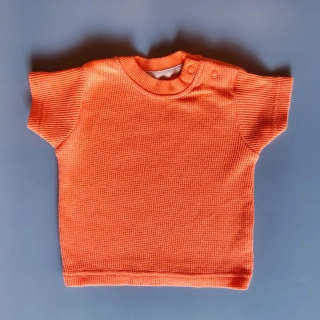 Tričko Nutmeg vel 62 korálové z vaflového úpletu