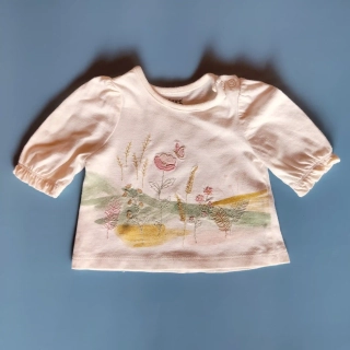 Top s výšivkami Nutmeg vel. 50 krémový