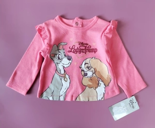 Tričko Primark Disney vel. 68 růžové Lady a Tramp