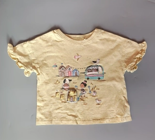 Tričko Next vel. 104 žluté s okénky