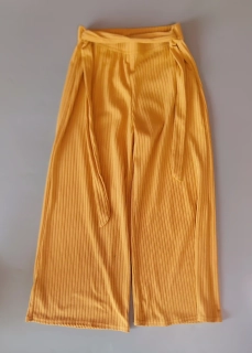 Letní kalhoty New Look vel. 158 žebrované žluté