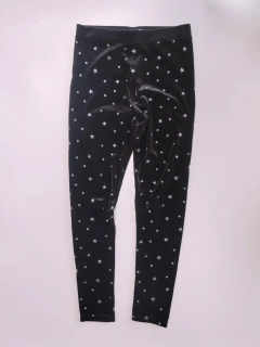 Semišové legíny M&S vel. 158 černé s hvězdičkami