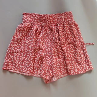 Kraťasy Shein vel. XS EU 34 starorůžové s kvítky