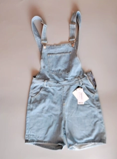 Džínové laclové kraťasy Boohoo vel. EU 38 světle modré