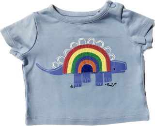 Tričko s krátkým rukávem M&Co vel. 56 modré dino