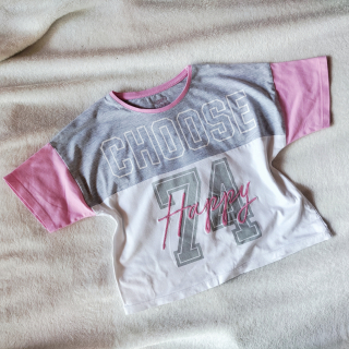 Oversize crop tričko F&F vel. 140