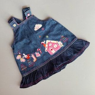 Laclové džínové šaty George vel. 74 vánoční