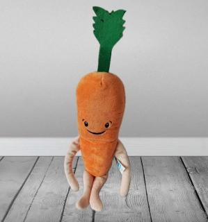 Plyšová mrkev Aldi
