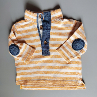 Tričko s límečkem Mamas & Papas vel. 62 žluté pruhované 