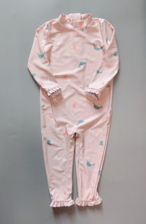 Plavkový overal George vel. 86 světle růžový s obrázky