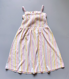 Bavlněné šaty Nutmeg vel. 134 pastelové pruhované