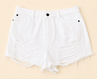 Bílé džínové šortky Missguided vel. 40