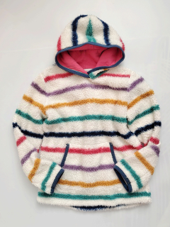 Plyšová mikina s barevnými pruhy Fatface vel. 146