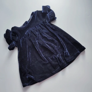 Sametové velurové šaty M&Co vel.68